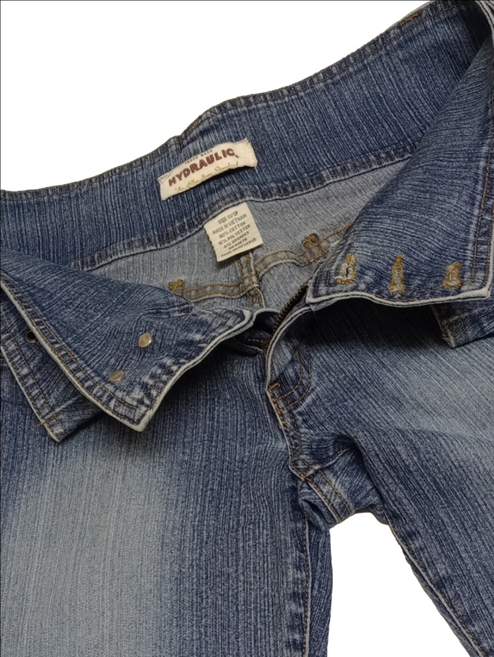 Y2K 90'S HYDRAULIC VINTAGE BELTED BOOT CUT WIDE LEG MEDIUM RISE JEANS RARE - Picture 10 of 12
